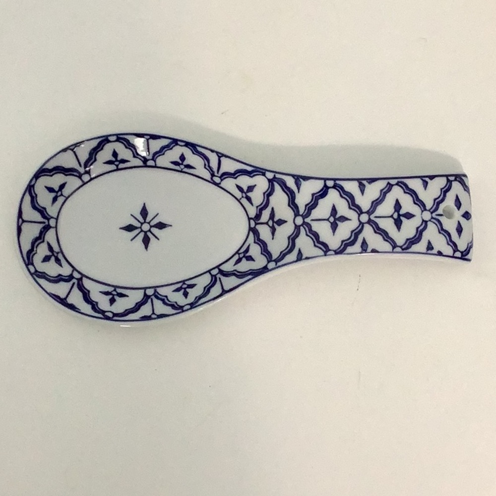 PIER 1~Hand Painted Porcelain Spoon Rest